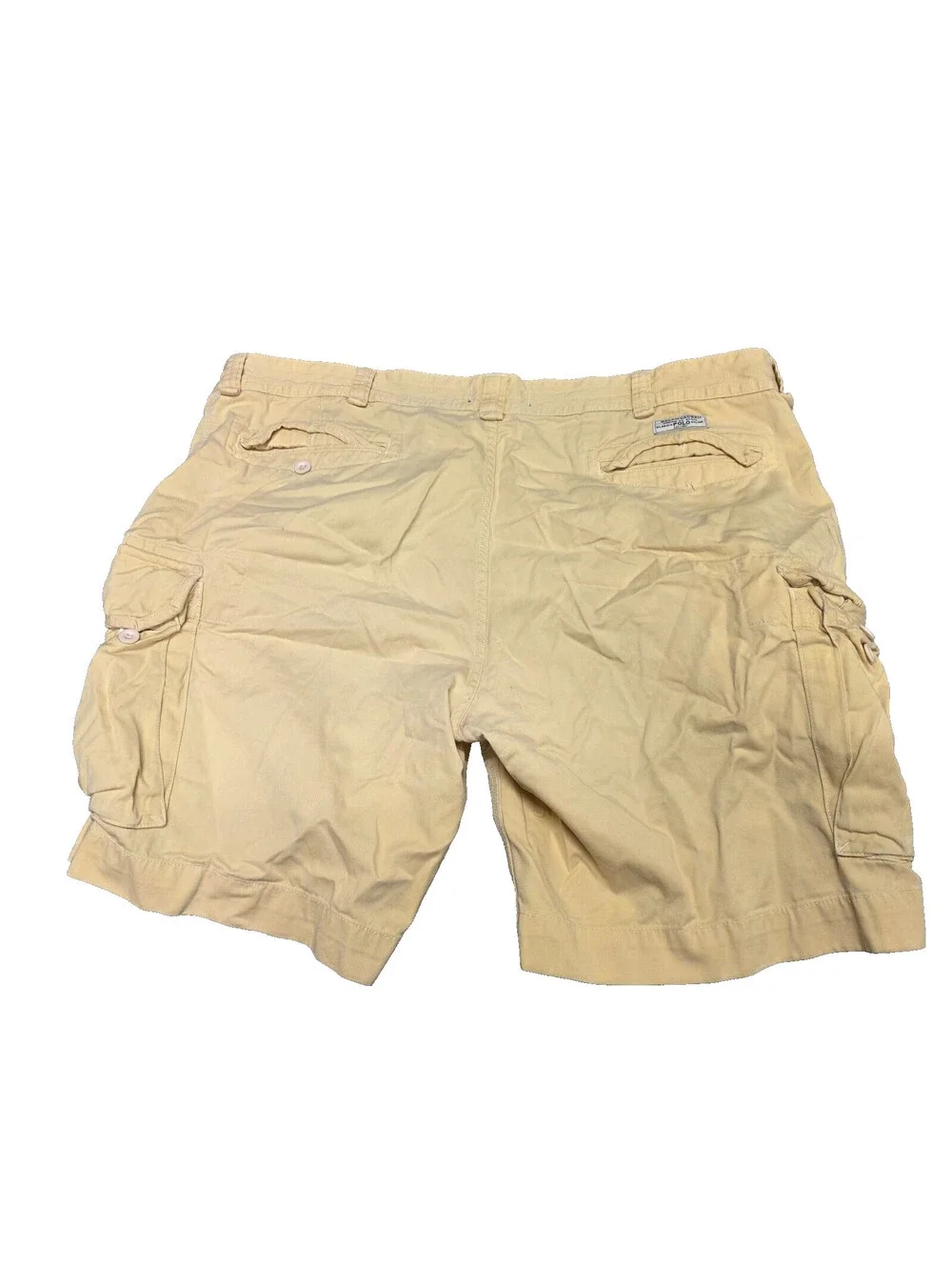 Polo Ralph Lauren Men's Classic Fit Beige Cargo Canvas Shorts Cotton Zip 48B